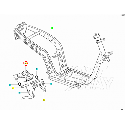 Staffa cavalletto centrale Piaggio...