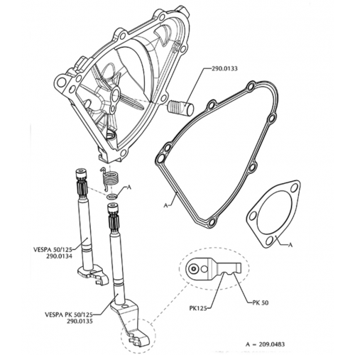 Carter frizione per Vespa 50 Special...