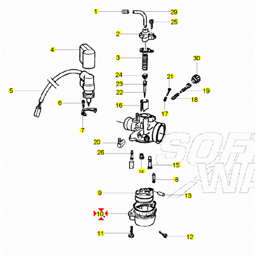 Vaschetta per carburatori scooter...
