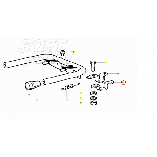 Staffetta sinistra cavalletto Piaggio...
