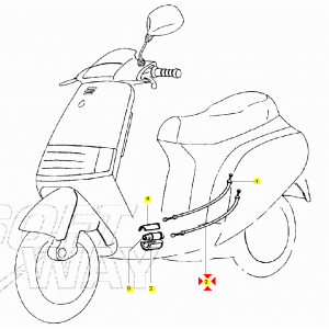 Cavo gas Piaggio Skipper da... 2