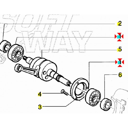Cuscinetto a sfere da 25 x 68 x 12 mm...