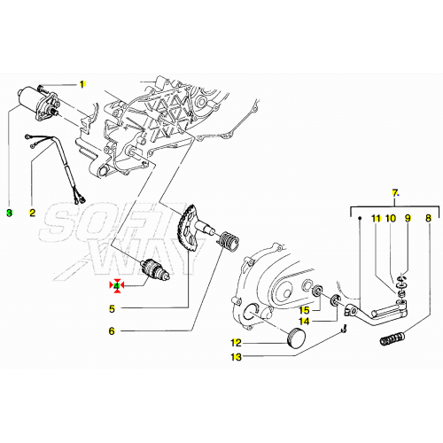 Pignone rinvio avviamento scooter...