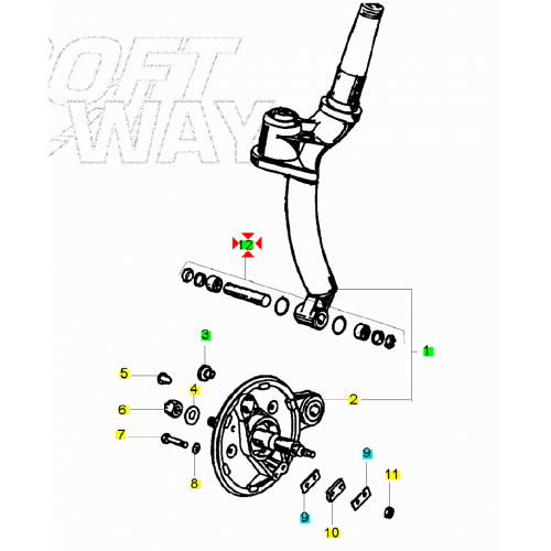 Perno molleggio forcella anteriore...