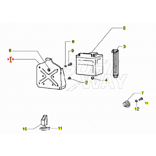 Scatola portabatteria Piaggio Vespa...