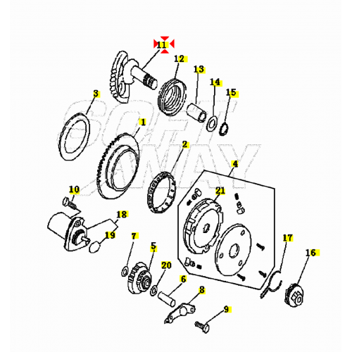 Alberino messa in moto Keeway -...