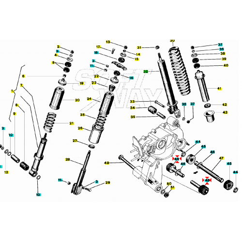 Silent block Piaggio Vespa 50 Special...