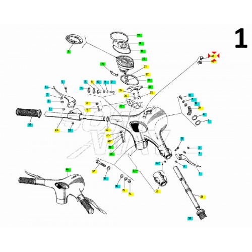 Luce spia faro anteriore Piaggio...