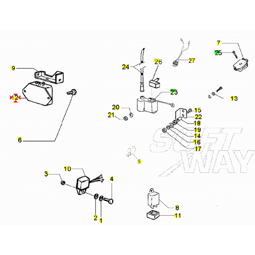Regolatore di tensione  Piaggio Vespa...