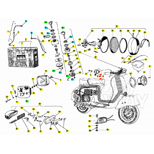 Devio luci Siem Piaggio Vespa Gs -...