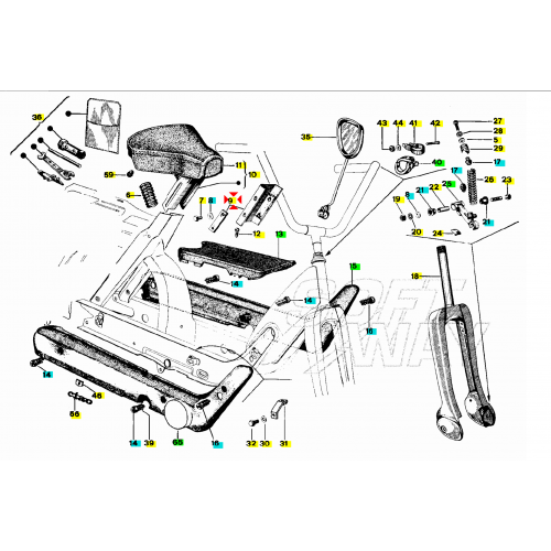 Piastra fissaggio sella Ciao Erre e P...