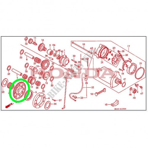 Ruota libera volano  Honda XL 600 R...