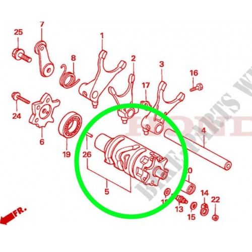 Albero desmodromico cambio Honda XL...