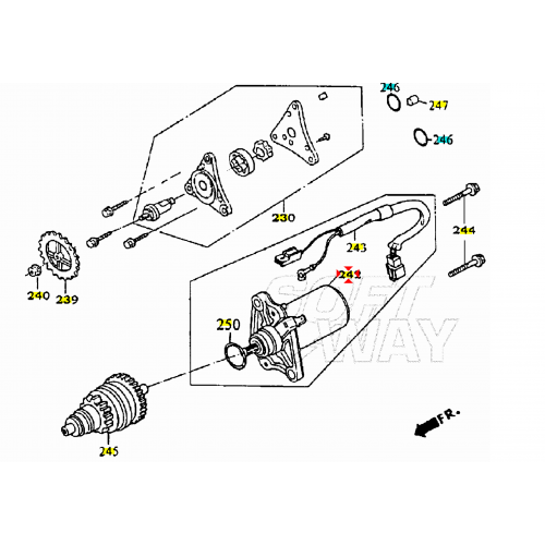 Motorino avviamento scooter Kymco 50...