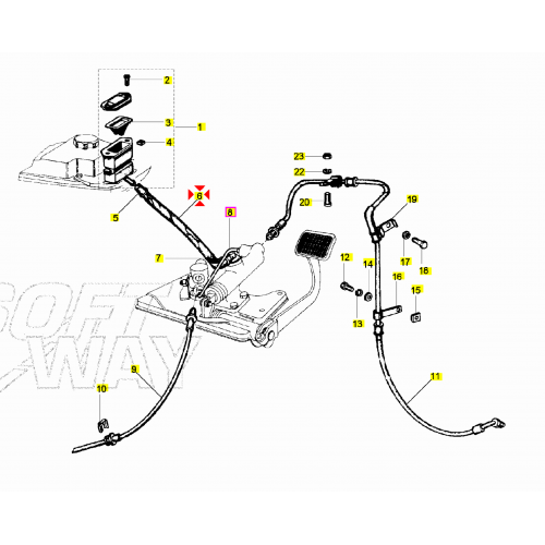 Tubo raccordo pompa freno Piaggio...