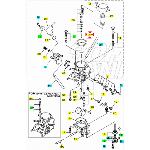 Membrana carburatore 27 mm per...