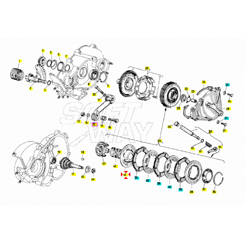 Disco frizione bombato per Vespa 50...