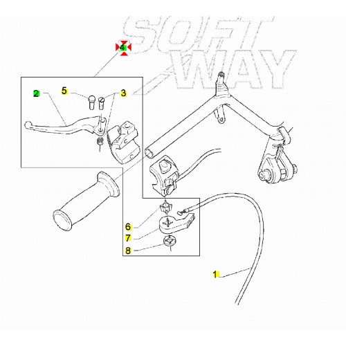Commando freno posteriore Aprilia...