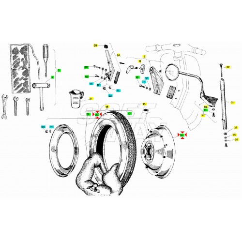 Cerchio ruota pieno per Vespa 50...