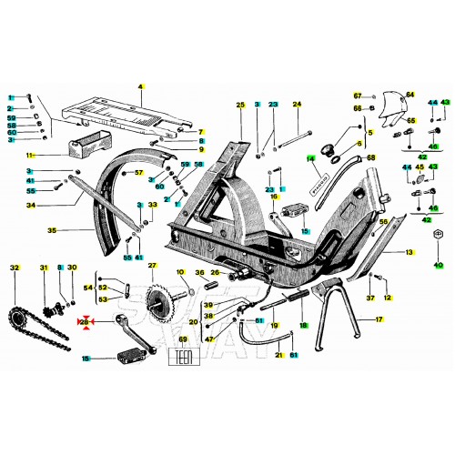 Pedivella originale per Piaggio Ciao