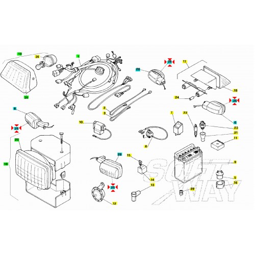 Vetro freccia Cev 326 327 Aprilia AF1...