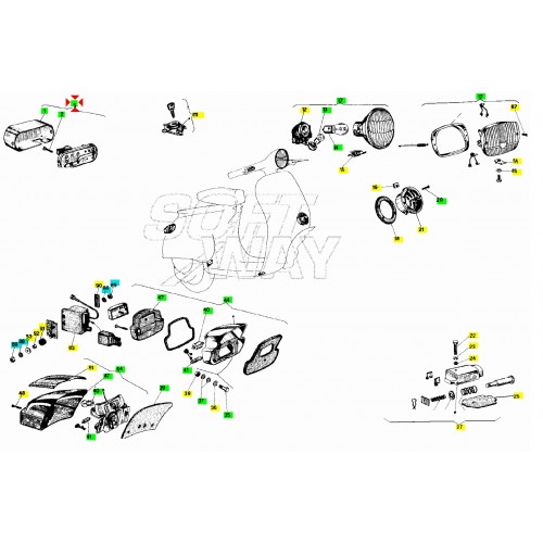 Devio luci  Piaggio Vespa 3 marce