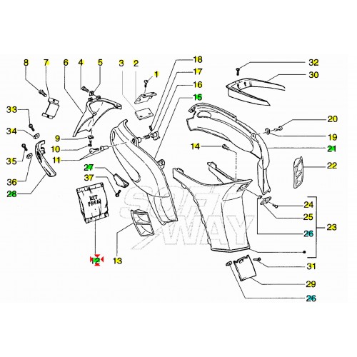 Coppia adesivi scudo anteriore...