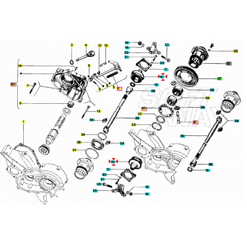 Cuffia tenuta olio semiasse Piaggio...
