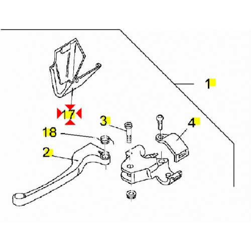 Coprileva sinistro Aprilia Rally H2o-...