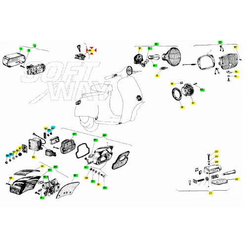 Commutatore avviamento a chiave Vespa...