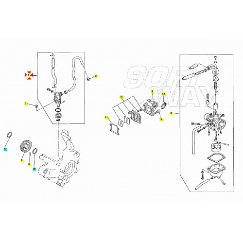 Pompa olio miscelatore scooter con...