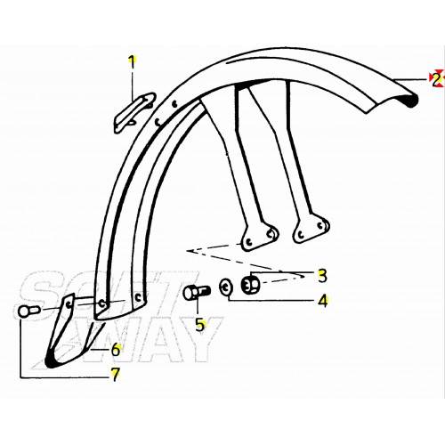 Parafango anteriore Piaggio Bravo P