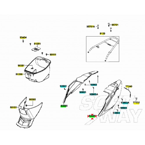 Coppia fianchi laterali posteriori...