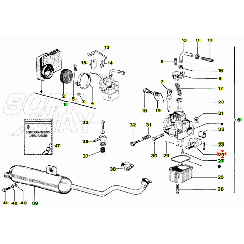 Galleggiante carburatore Piaggio Ciao...