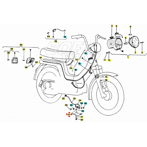 Tegolino parapolvere Piaggio SI Boss...