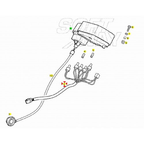 Cablaggio cruscotto Derbi Senda Cross...
