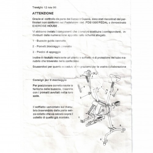 Kit piedini di appoggio e pomello...