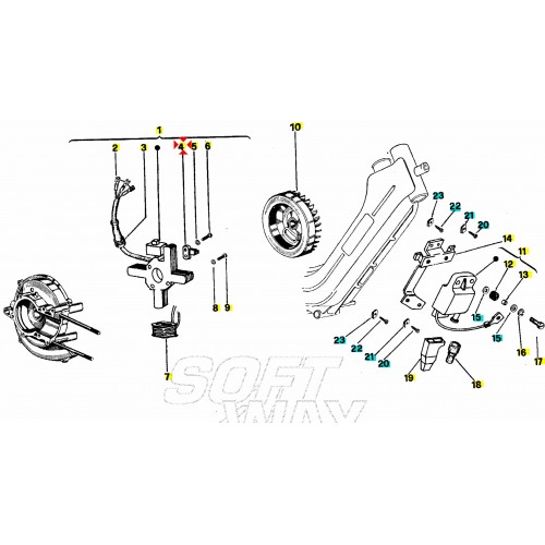 Pick-up per statore volano Piaggio...