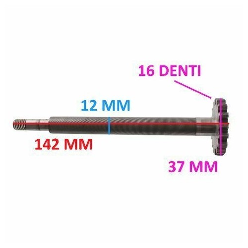 Albero rinvio pompa acqua da 16 denti...