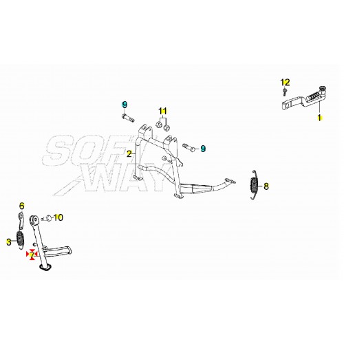 Cavallatto laterale Kymco Agility...