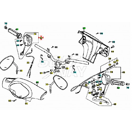 Devio luci destro Kymco Agility...