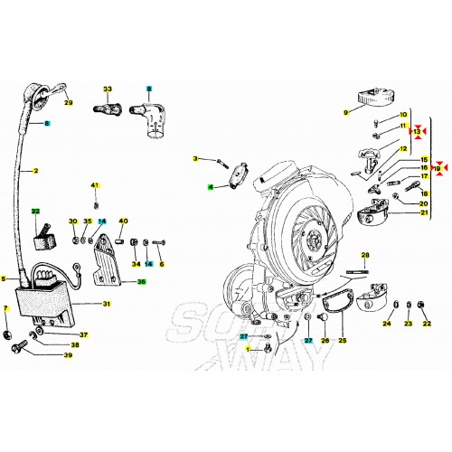 Preselettore cambio Piaggio Vespa PX...