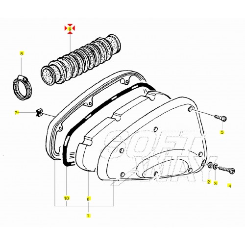 Soffietto depuratore Piaggio NRG MC2...