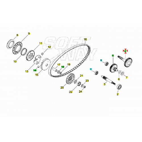 Albero secondario ruota posteriore...