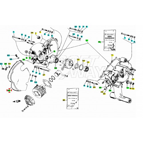 Cuffia raffreddamento cilindro Vespa...