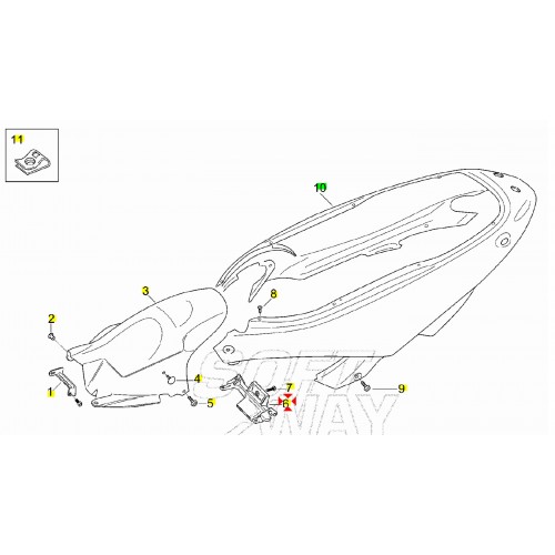 Supporto codone posteriore Aprilia...