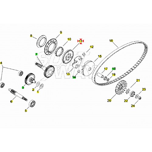 Ruota libera scooter Minarelli 50