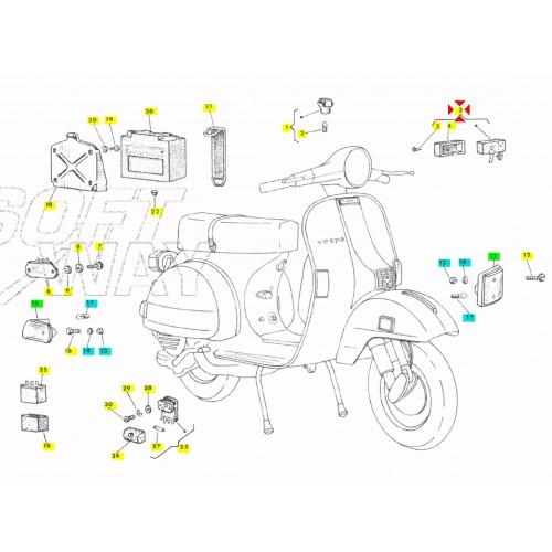 Devio frecce Piaggio Vespa PX e PE...