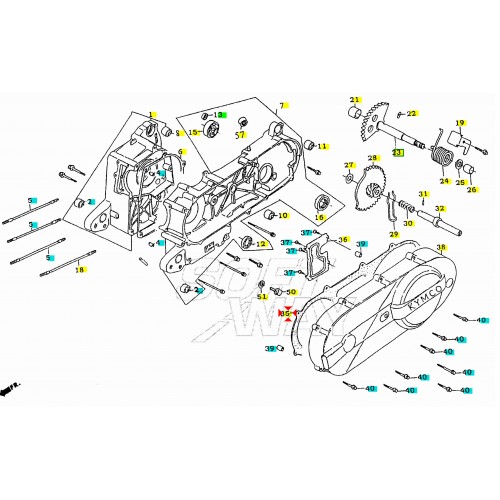 Guarnizione carter frizione sinistro...