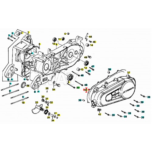 Guarnizione carter frizione sinistro...